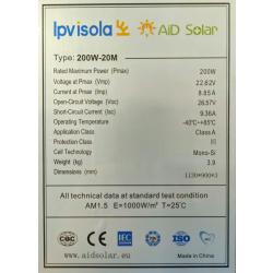 Ipv isola AiD Solar Moduł elastyczny 200W YH200W-20M / 2 szt